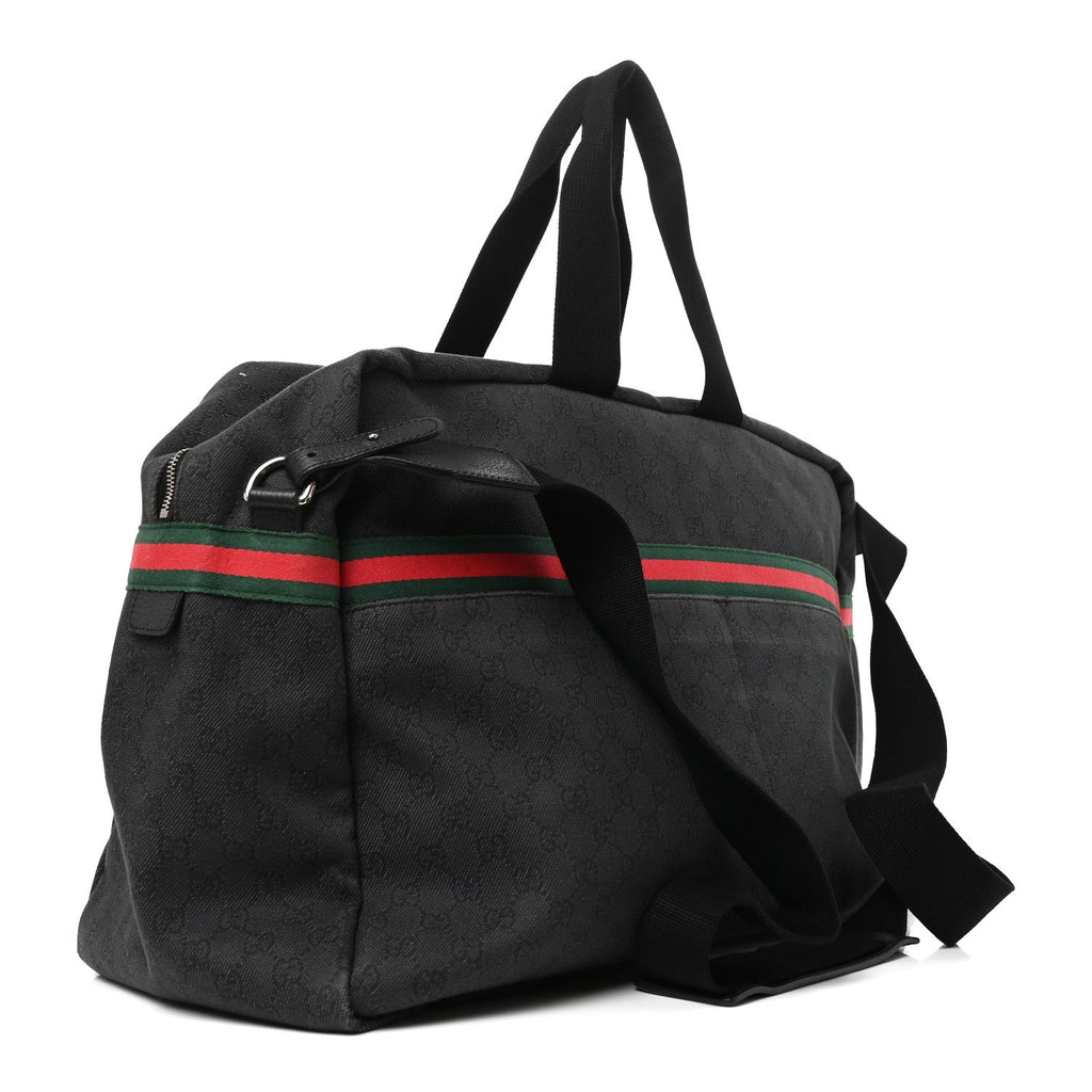 Monogram Web Large Carry On Duffle Bag Black