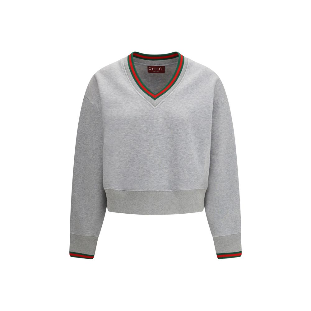 Gucci Web Sweatshirt — Gray