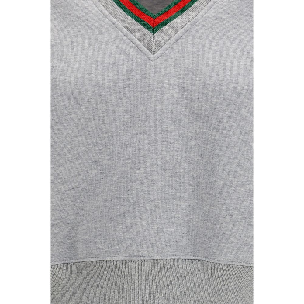 Gucci Web Sweatshirt — Gray