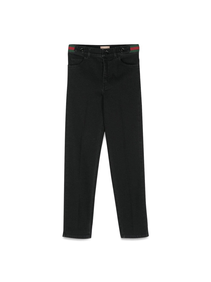 Gucci Cotton Denim Trousers — Blue