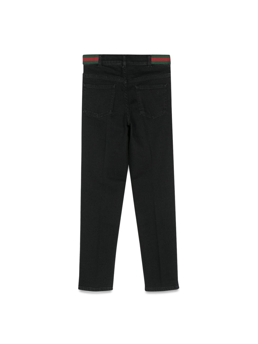 Gucci Cotton Denim Trousers — Blue