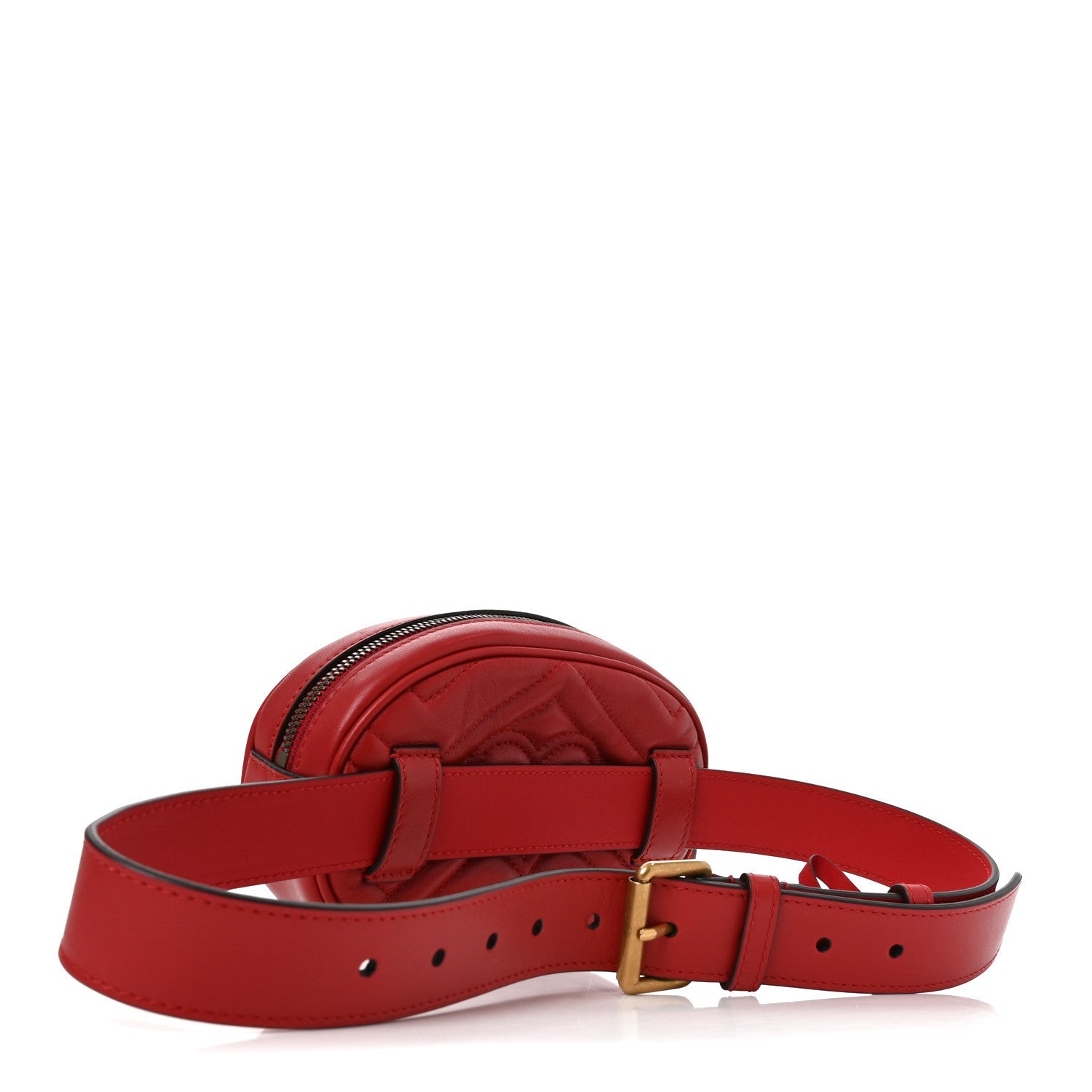 Calfskin Matelasse GG Marmont Belt Bag 75 30 Hibiscus Red