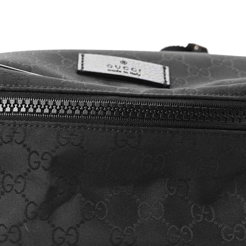 Nylon Monogram Fanny Pack Belt Bag Black