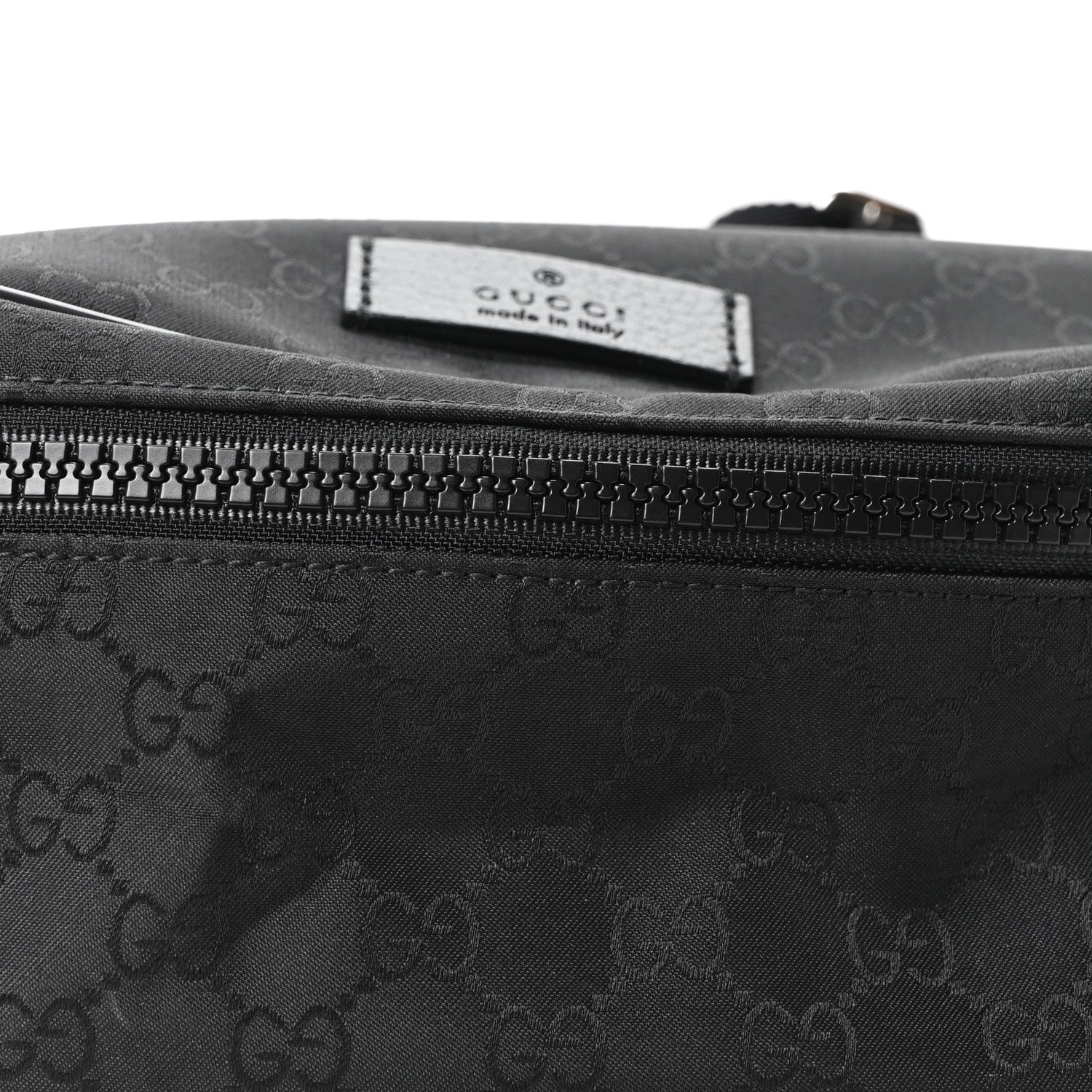 Nylon Monogram Fanny Pack Belt Bag Black