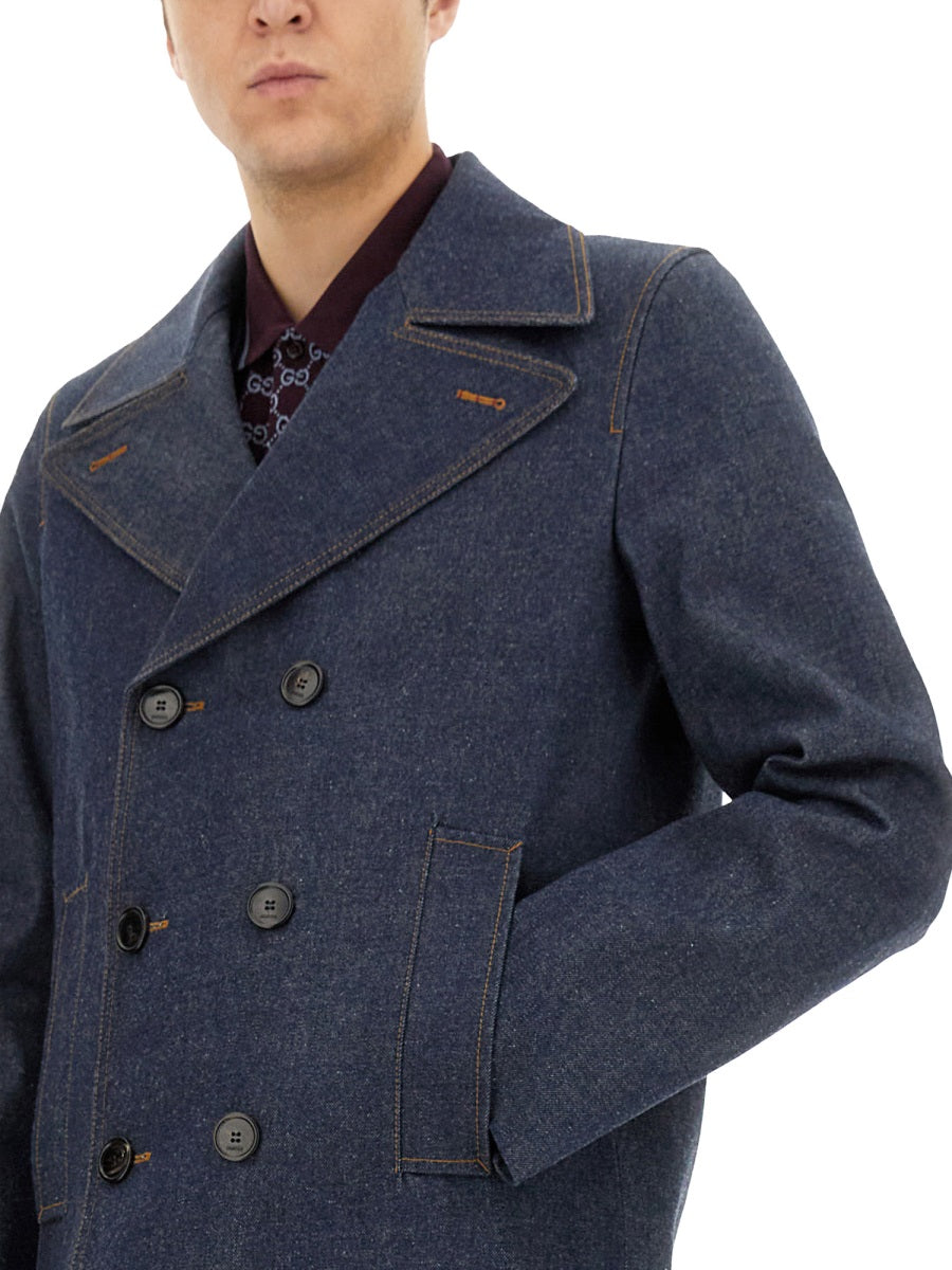 Gucci Denim Cotton Jacket — Blue
