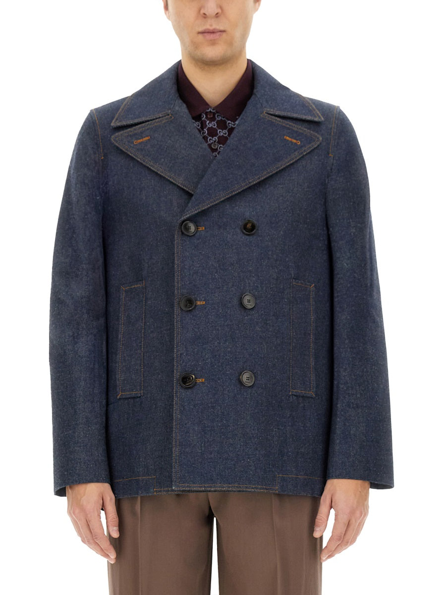 Gucci Denim Cotton Jacket — Blue