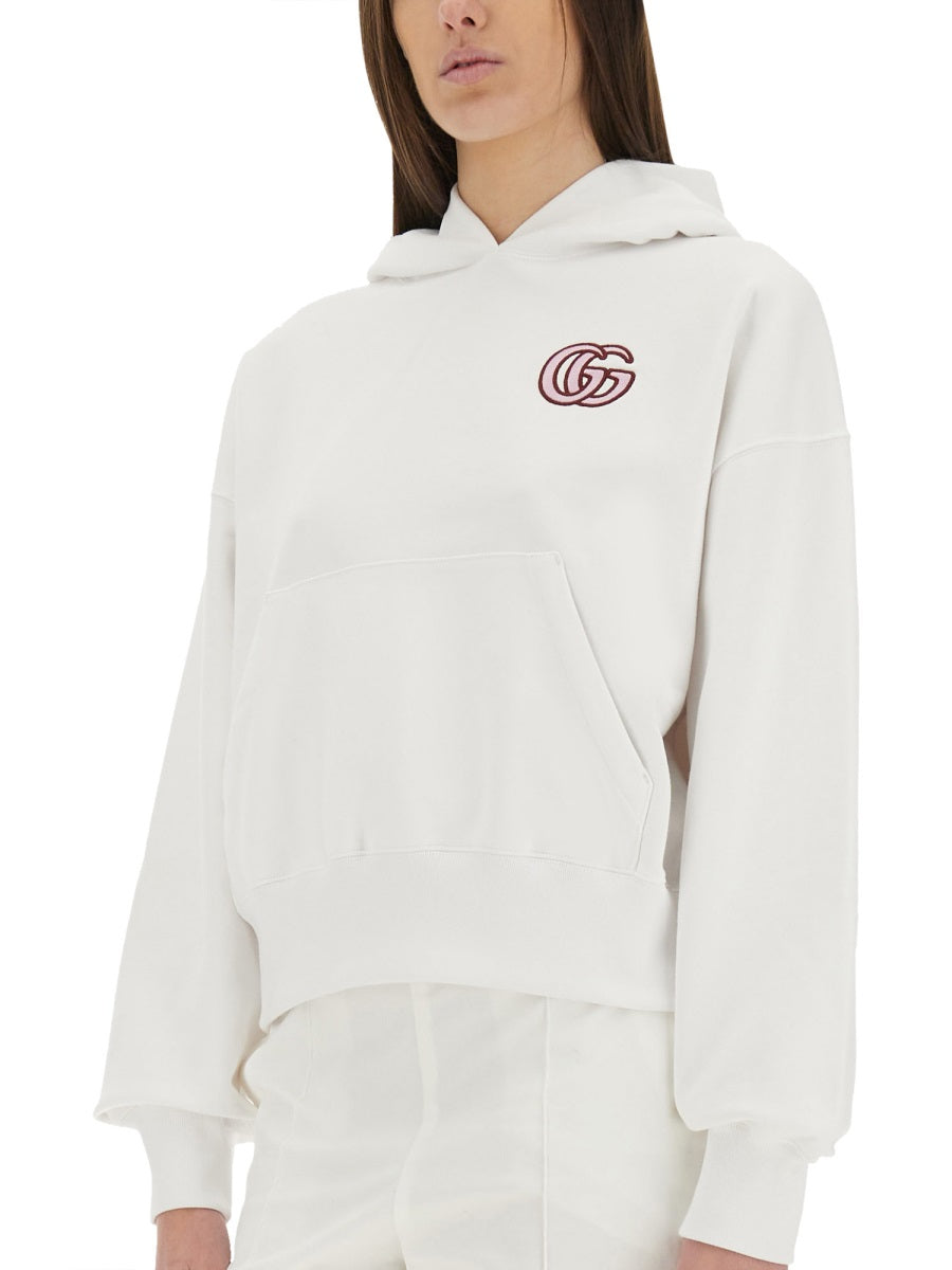 Gucci Embroidered Cotton Sweatshirt — White