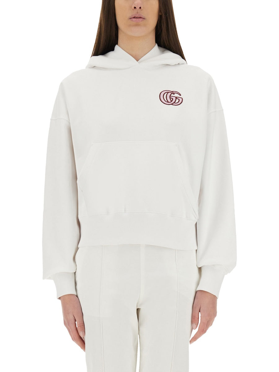 Gucci Embroidered Cotton Sweatshirt — White