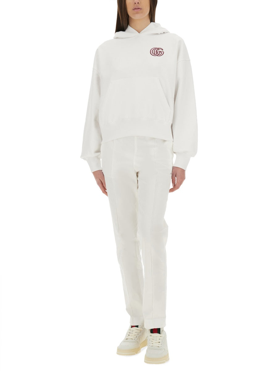 Gucci Embroidered Cotton Sweatshirt — White