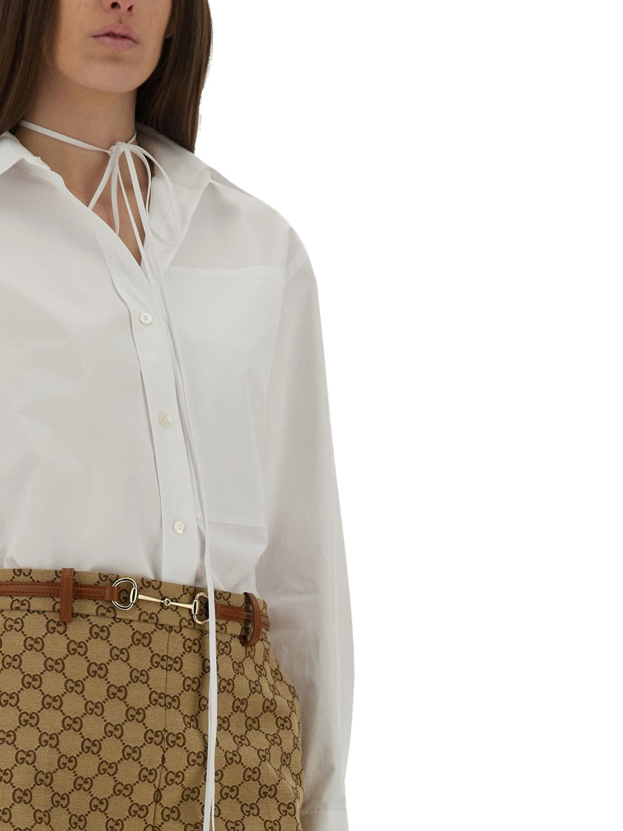 Gucci Cotton Poplin Shirt — White