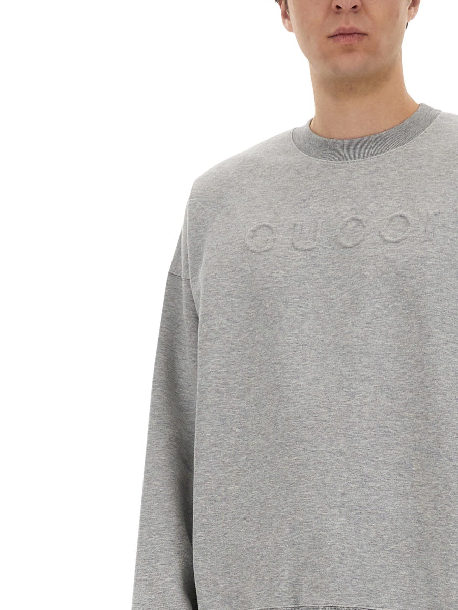 Gucci Cotton Jersey Sweatshirt — Gray