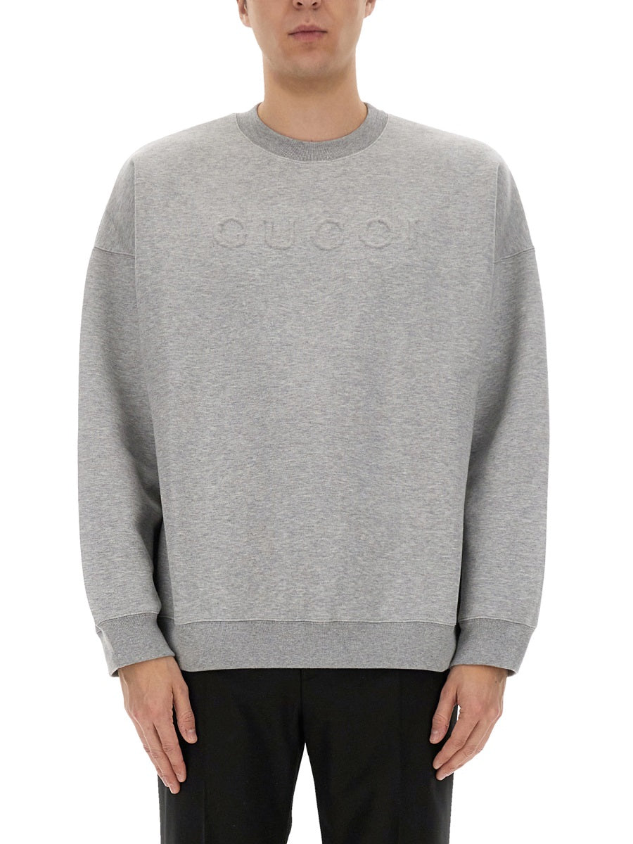 Gucci Cotton Jersey Sweatshirt — Gray