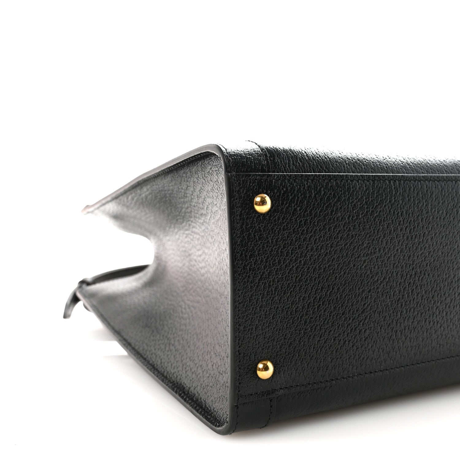 Textured Dollar Calfskin Web Medium Diana Tote Bag Black Dusty Grey