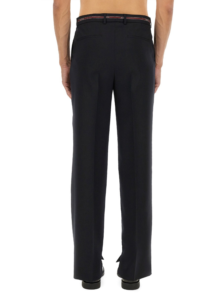 Gucci Wool Trousers — Blue