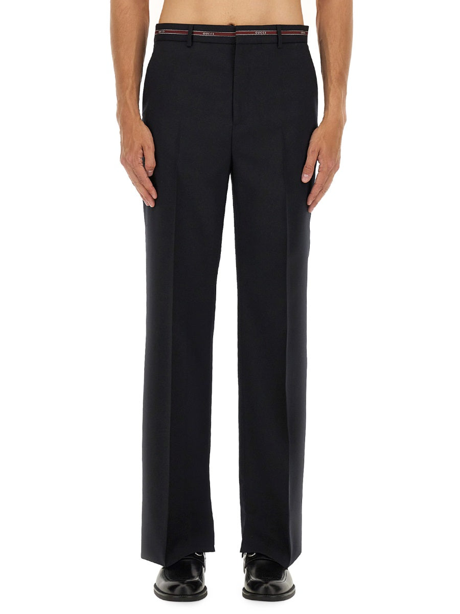 Gucci Wool Trousers — Blue