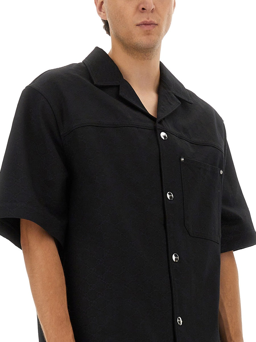 Gucci GG Jacquard Shirt — Black