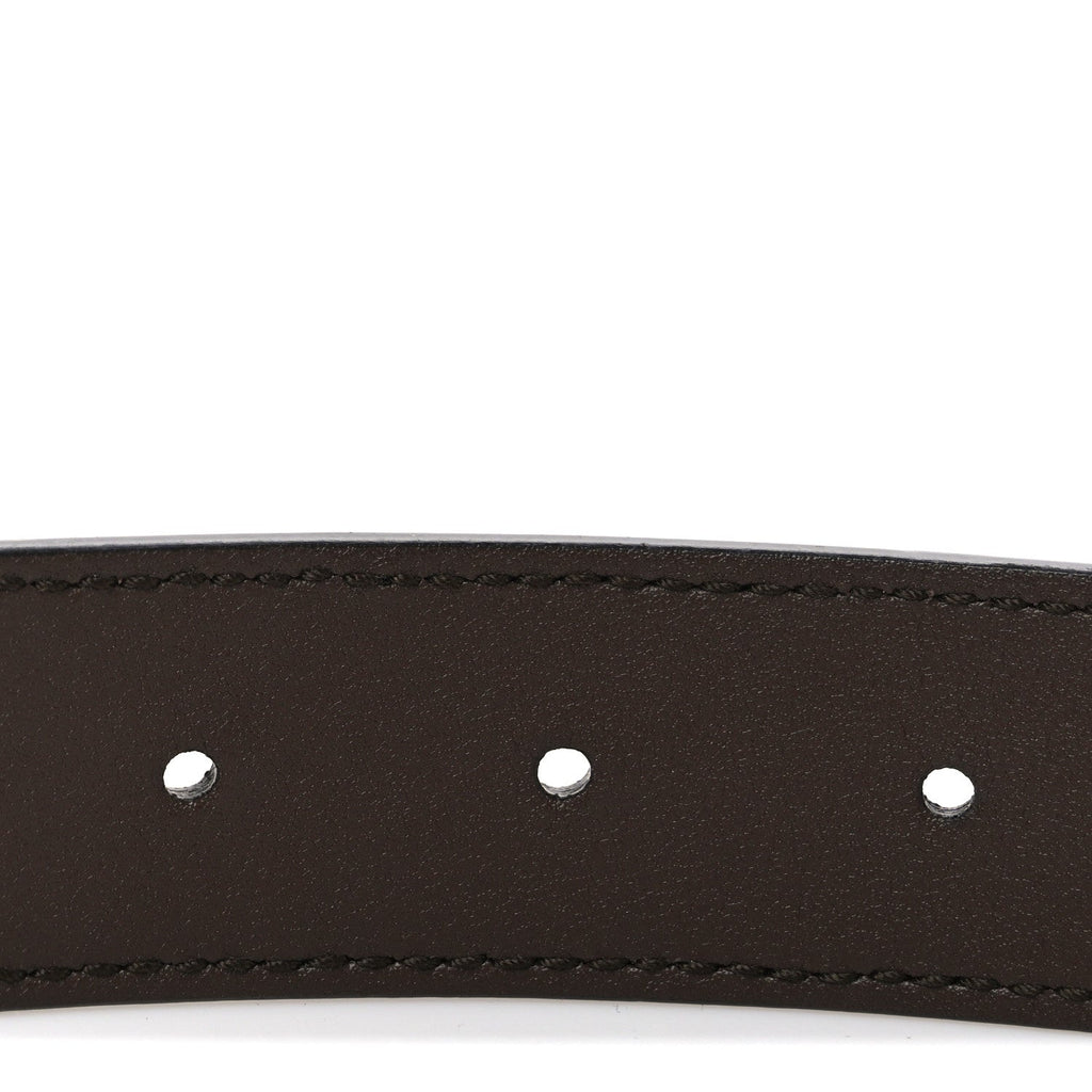 GG Supreme Monogram Matte Plutone Calfskin Double G 30mm Belt 70 28 Beige Ebony New Acero