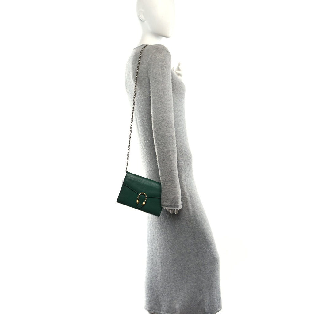 Calfskin Mini Dionysus Chain Wallet Emerald