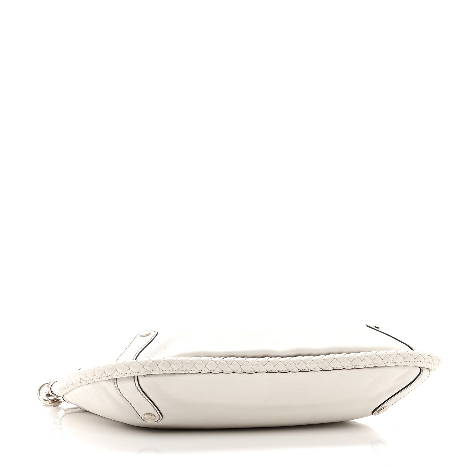 Calfskin Britt Medium Shoulder Bag White