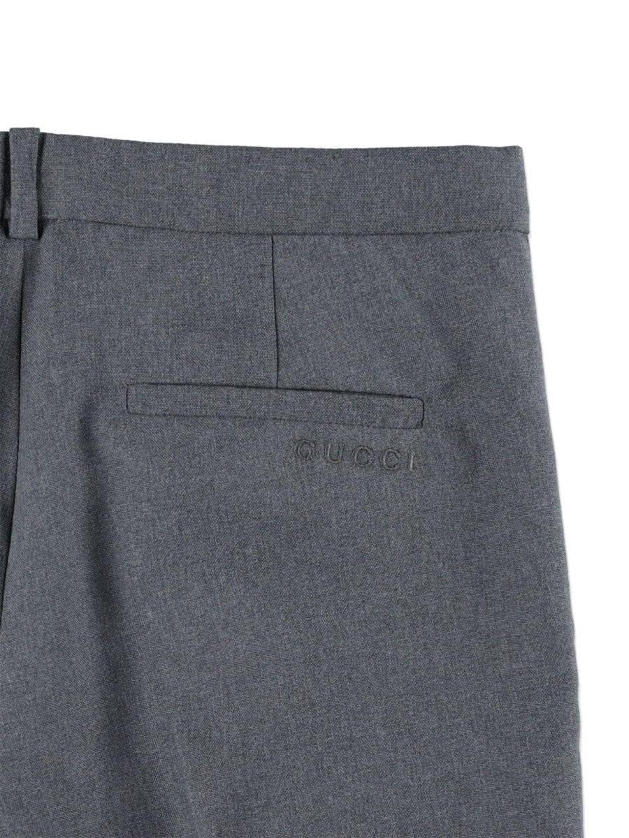 Gucci Wool Trousers — Gray