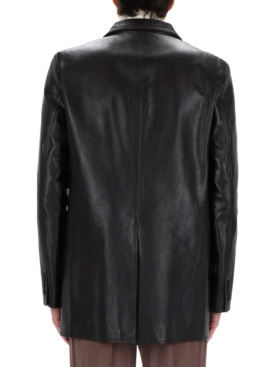 Gucci Leather Jacket — Black