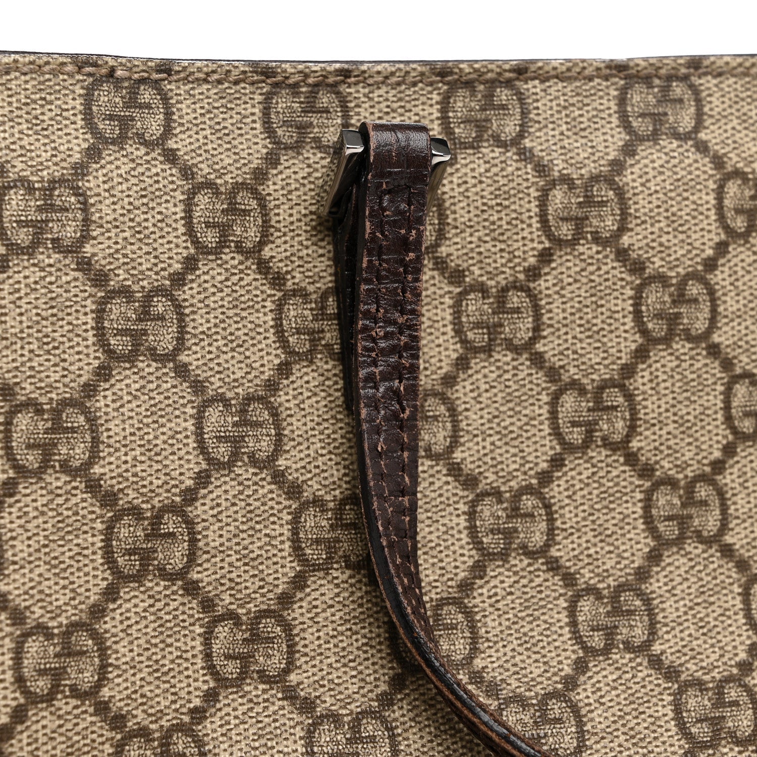 GG Plus Monogram Flat Vertical Tote Dark Brown