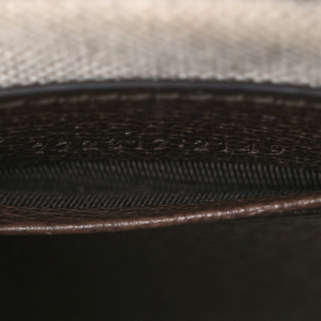 GG Supreme Monogram Textured Dollar Calfskin Web Super Mini Ophidia Mini Tote Bag Beige Ebony New Acero