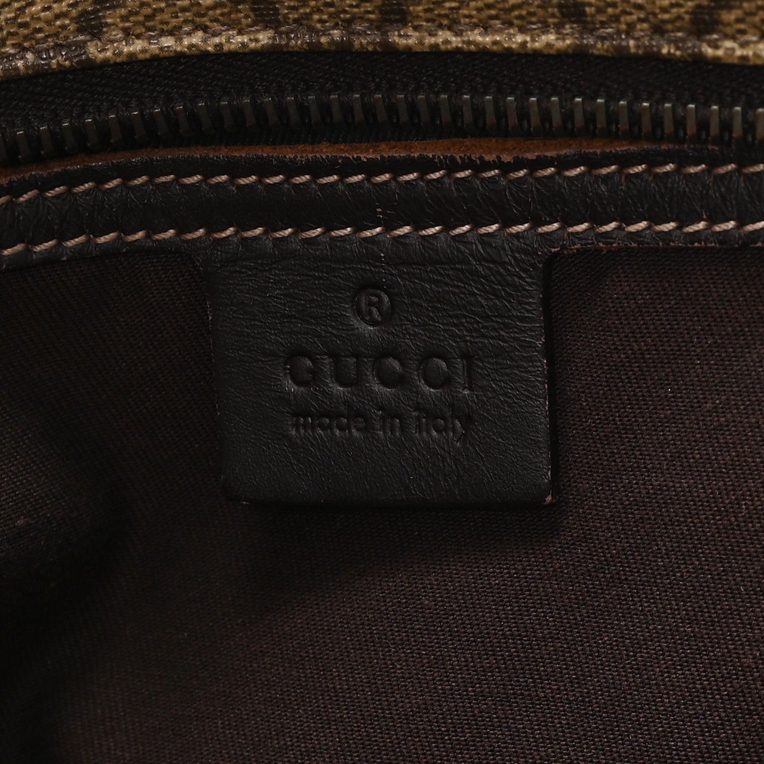 GG Supreme Monogram Small Joy Tote Dark Brown
