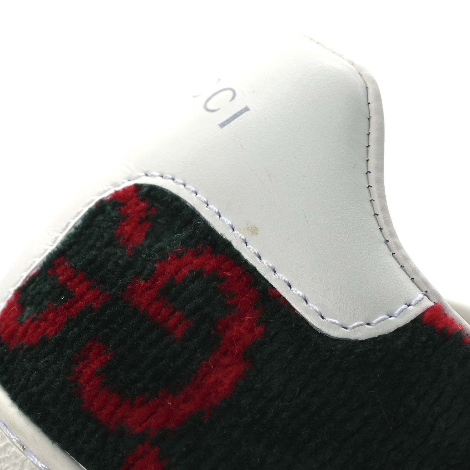 Terry Cloth GG Monogram Web Womens Ace Sneakers 36 Green Red