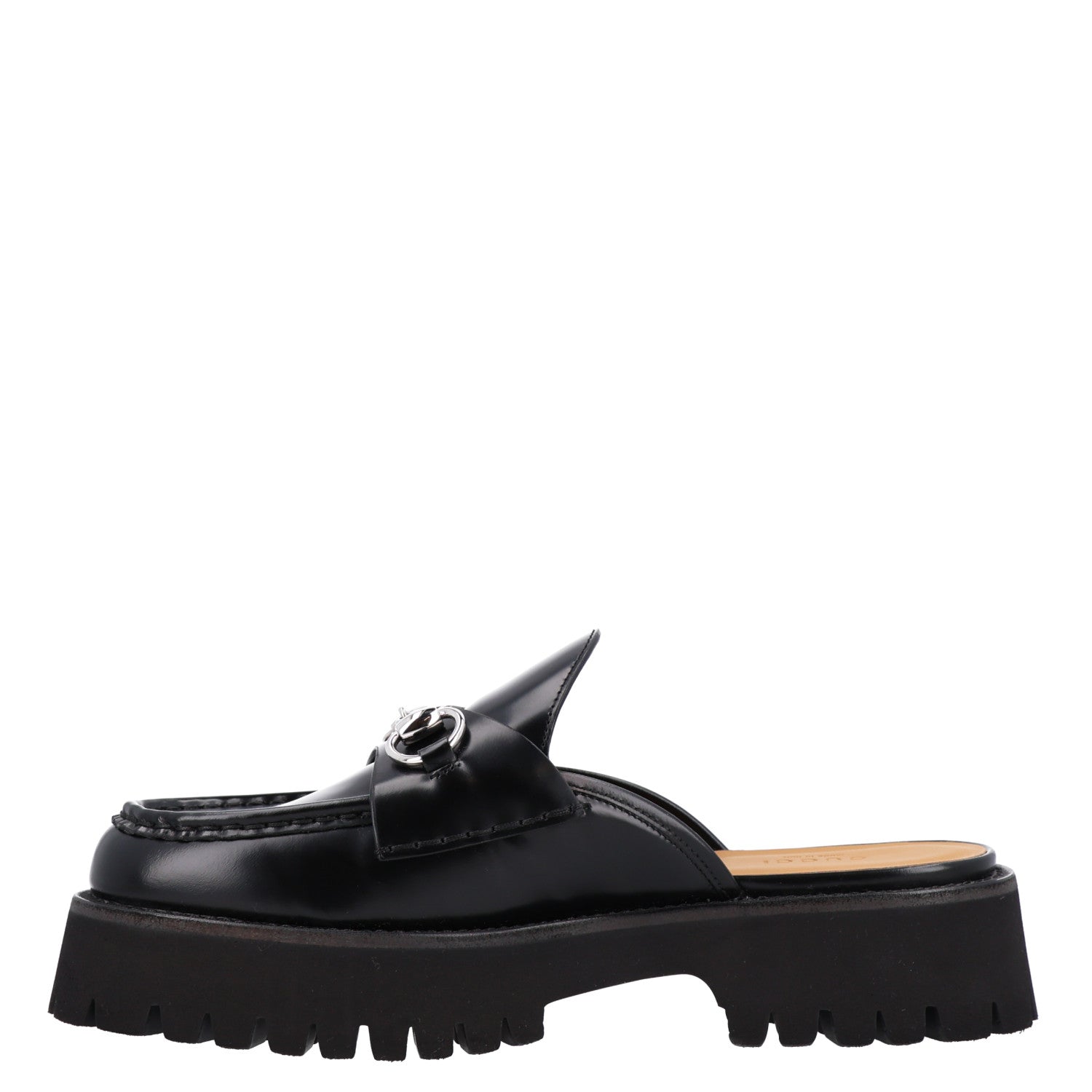 Magnum Calfskin Womens Horsebit Platform Mules 39.5 Black
