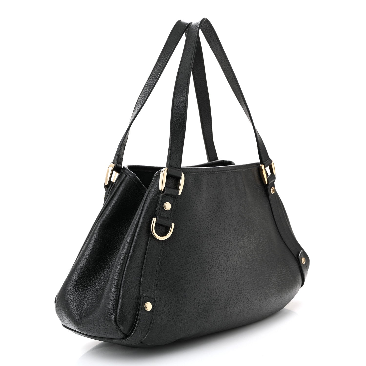 Calfskin Medium Abbey Shoulder Bag Black