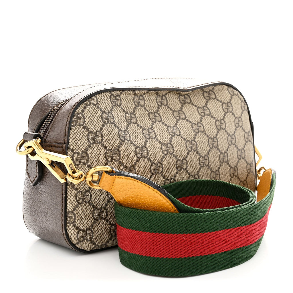 GG Supreme Monogram Web Neo Vintage Shoulder Bag Beige New Acero Crop