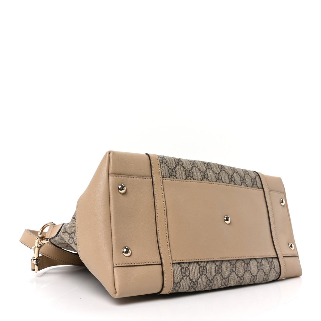 GG Supreme Monogram Medium Nice Top Handle Dome Bag Beige