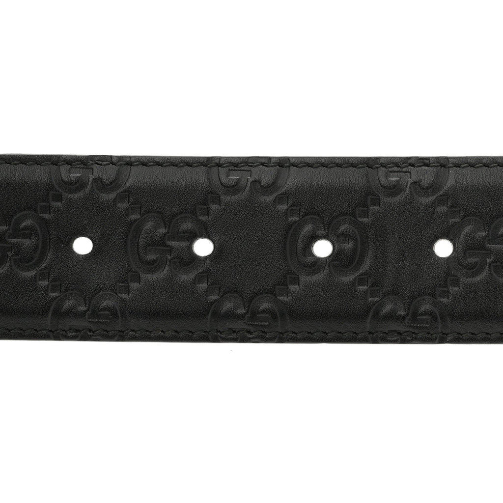 Guccissima Signature Interlocking G 40mm Belt 80 32 Black