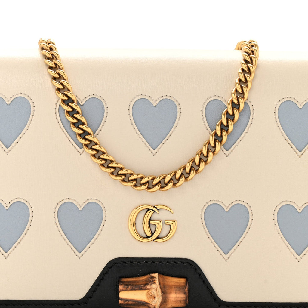 Calfskin Lovelight Mini Diana Chain Bag Mystic White Paradise Cloude