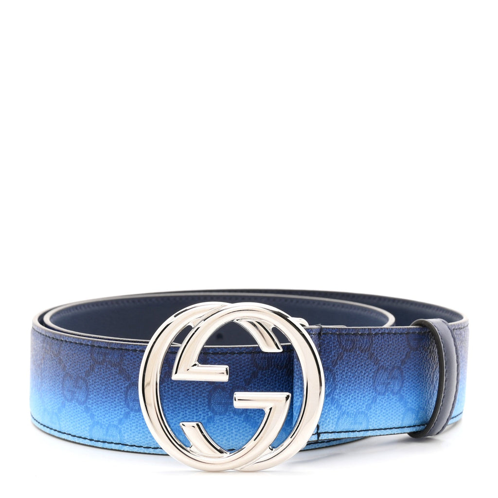 Interlocking Gradient GG Chroma 40mm Belt 85 34 Blue Agata