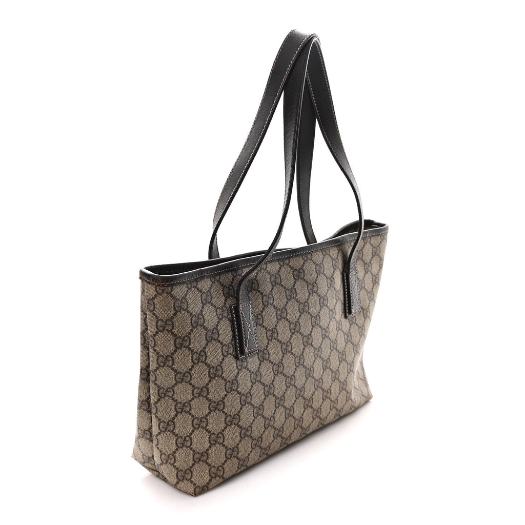 GG Supreme Monogram Small Joy Tote Dark Brown