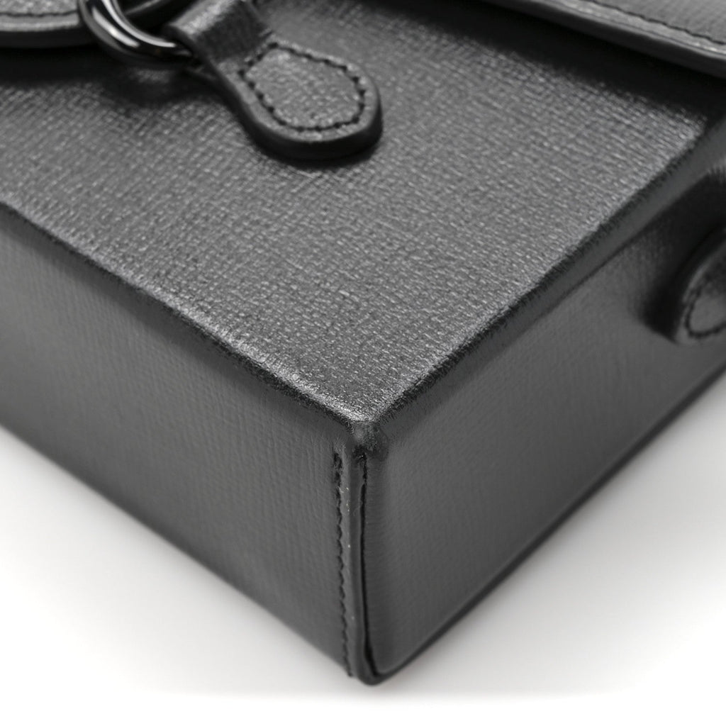 Azalea Calfskin Monochrome Mini Horsebit 1955 Shoulder Bag Black
