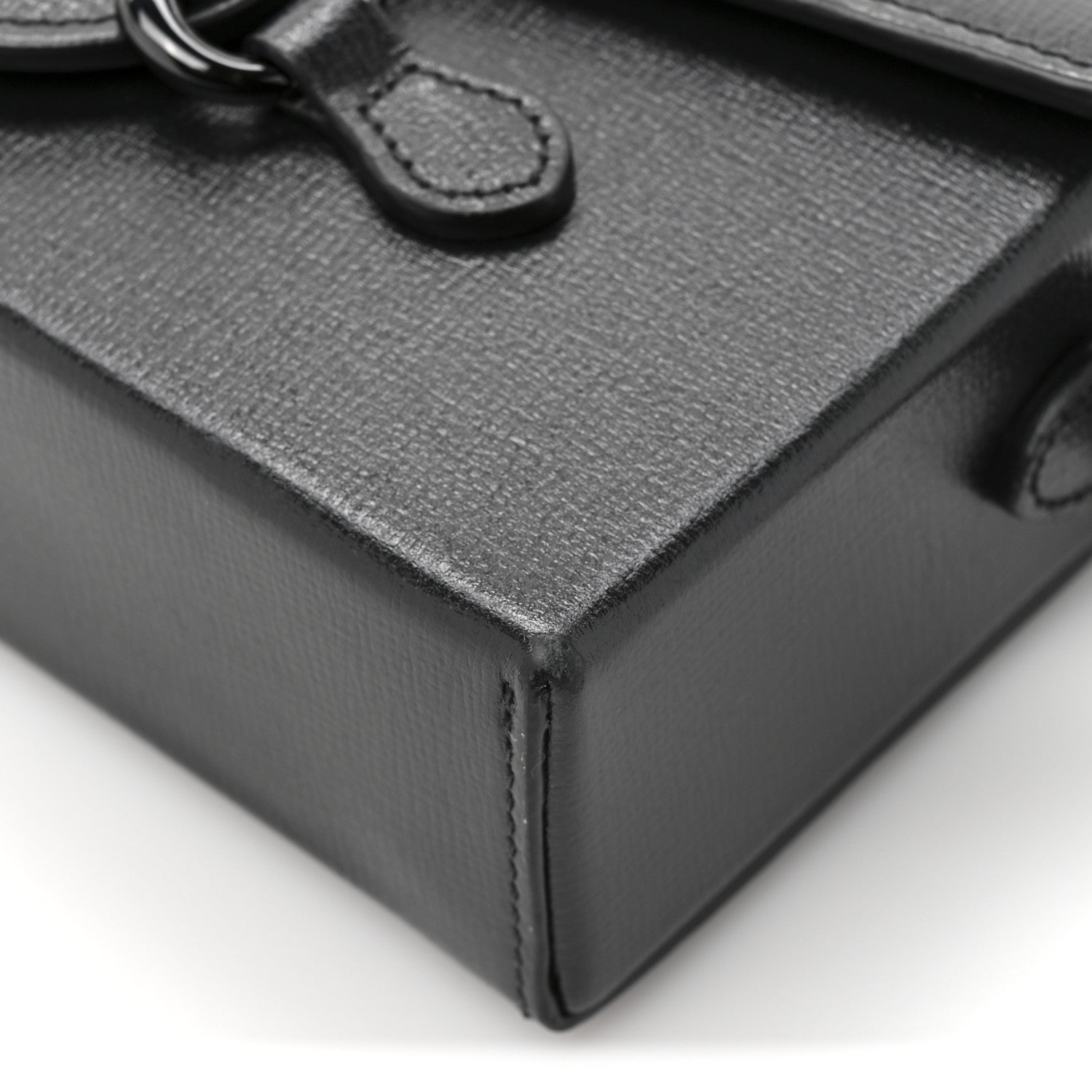 Azalea Calfskin Monochrome Mini Horsebit 1955 Shoulder Bag Black