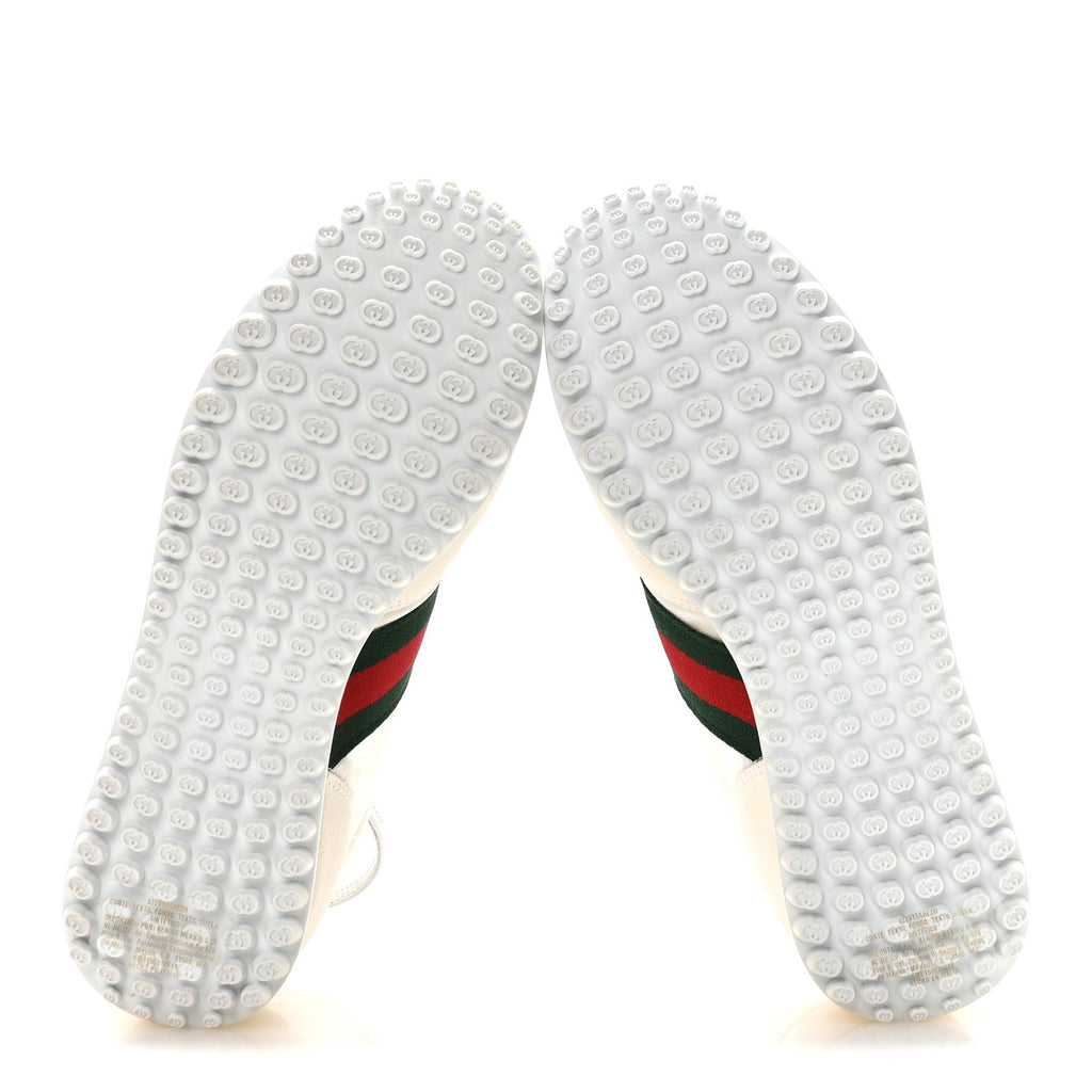 GG Suede Monogram Web Re-Motion Sneakers 37.5 White