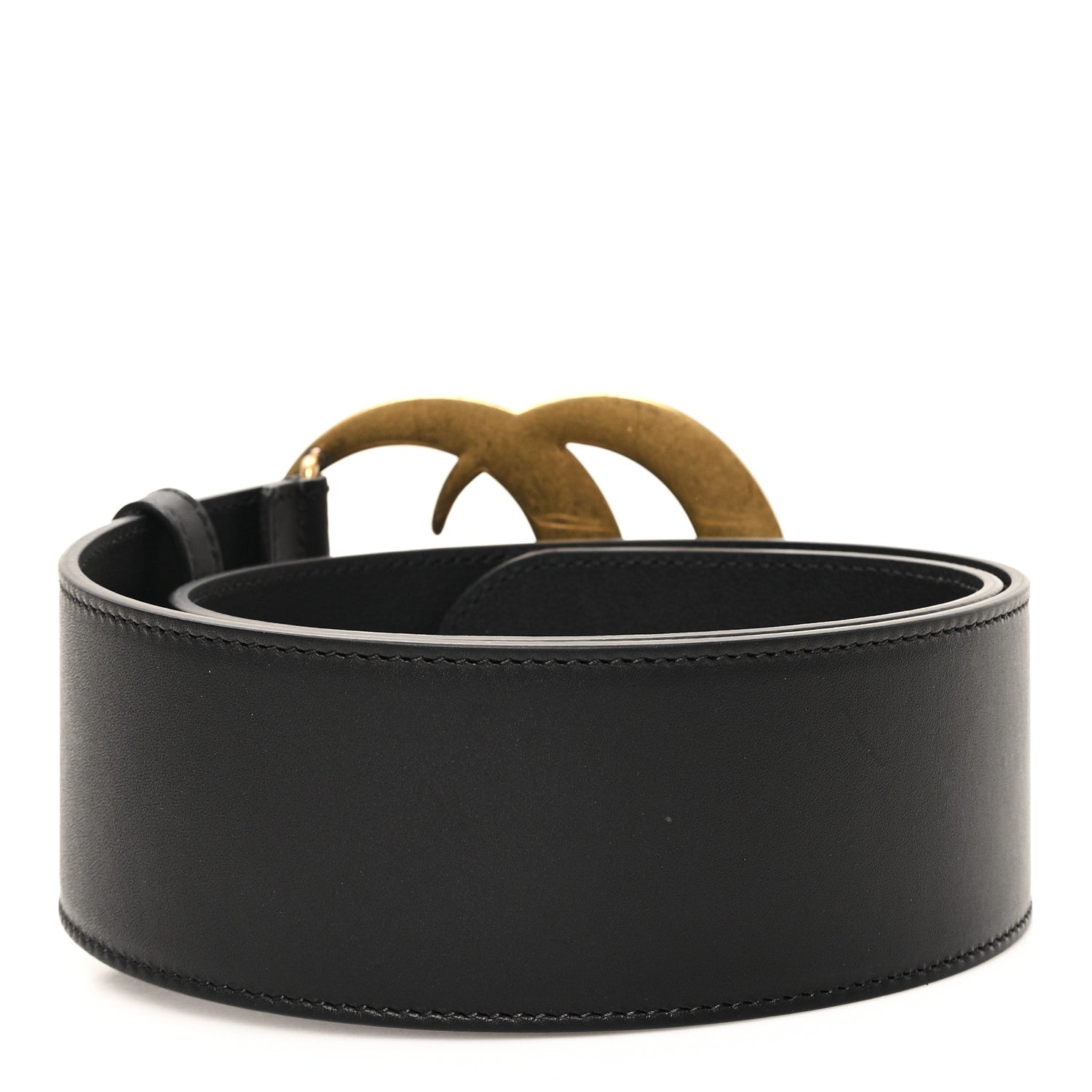 Calfskin Crystal Double G 55mm Belt 75 30 Black