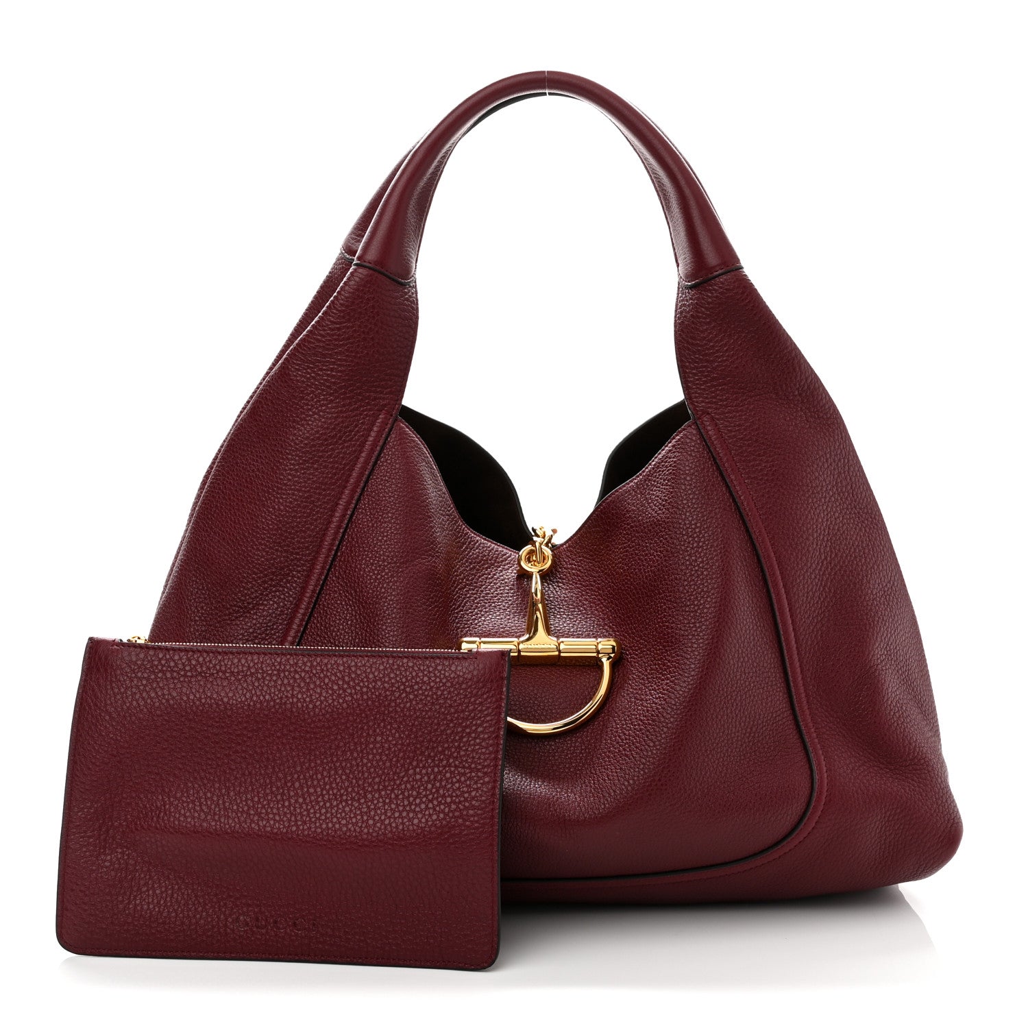 Grained Calfskin Softbit Maxi Shoulder Bag Rosso Ancora Red