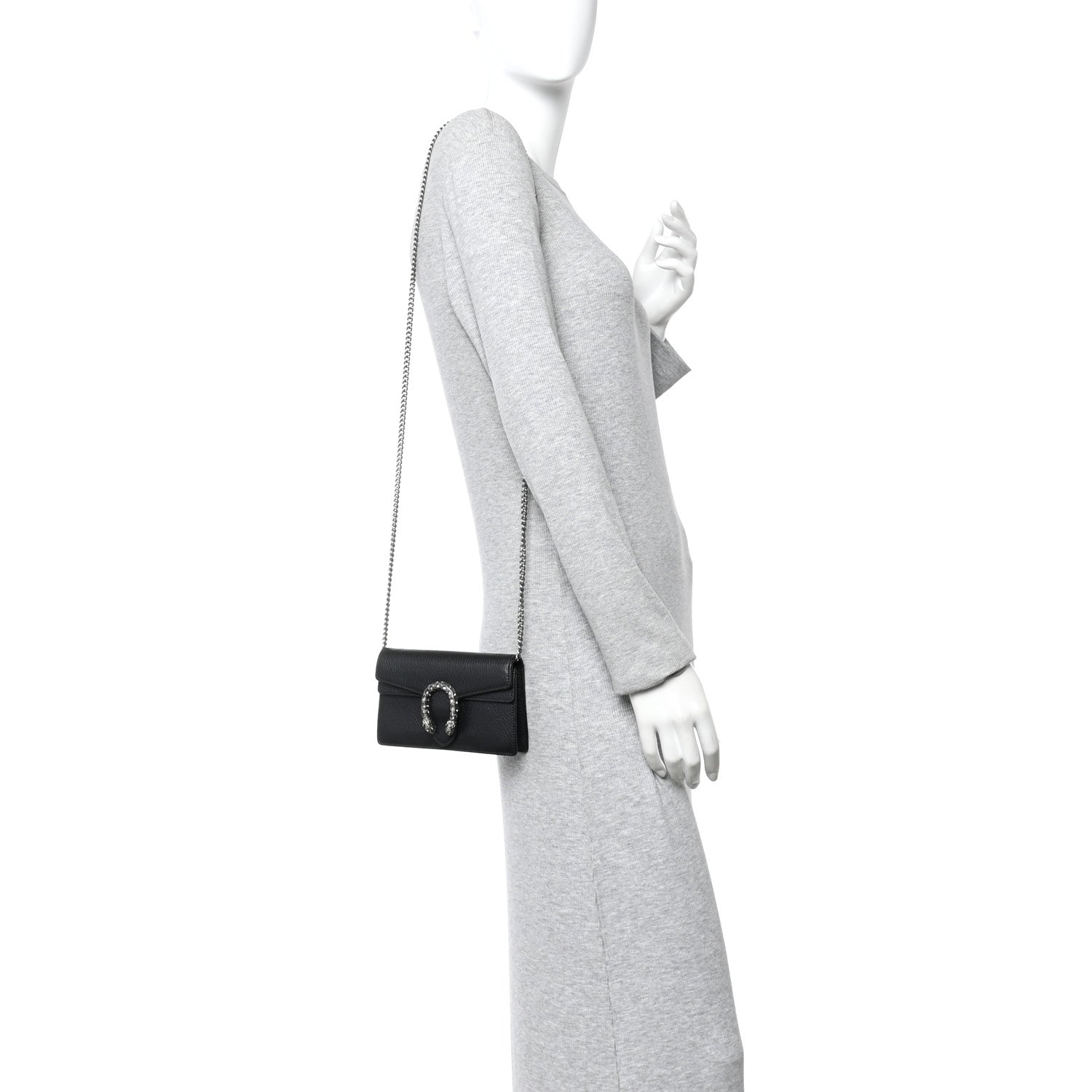 Calfskin Super Mini Dionysus Shoulder Bag Black
