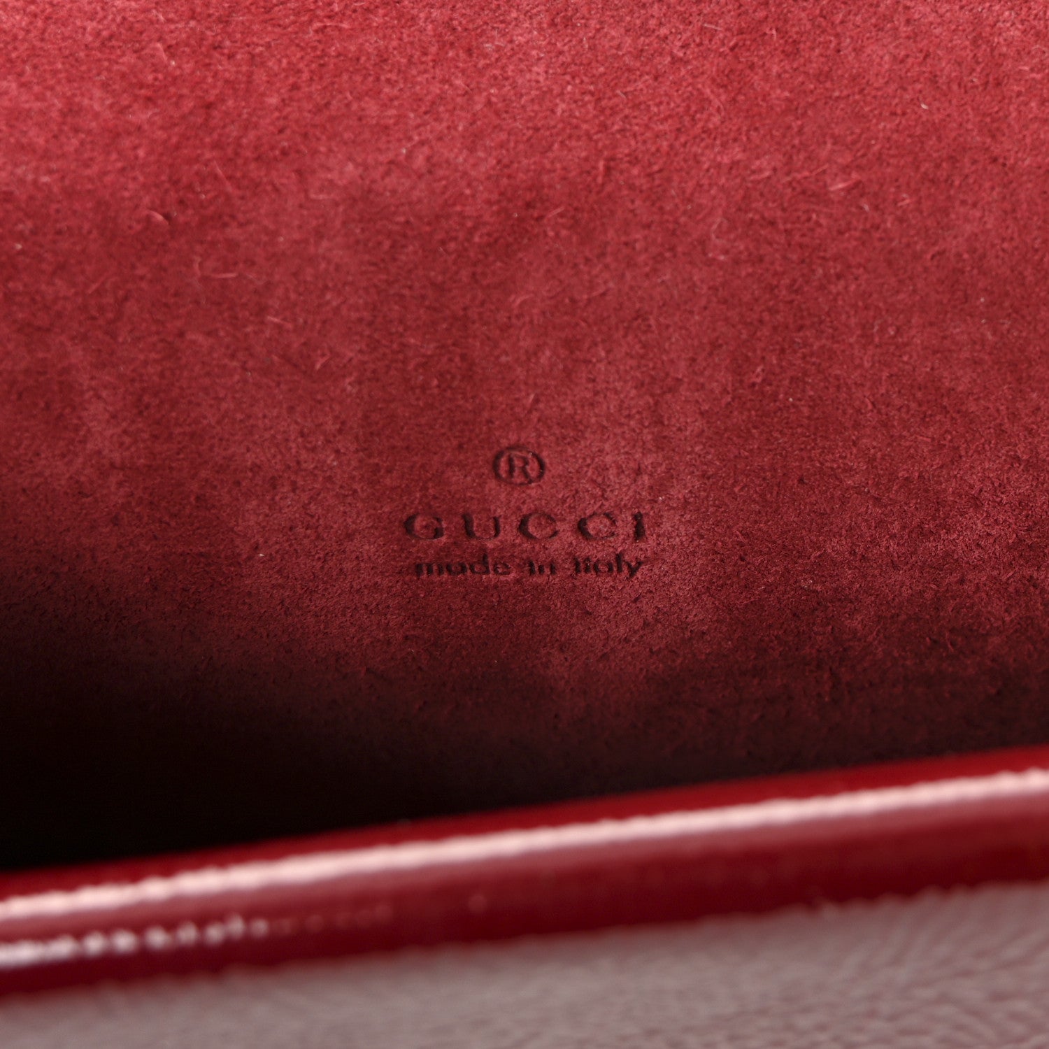 Crinkled Patent Mini Dionysus Shoulder Bag Rosso Ancora Red