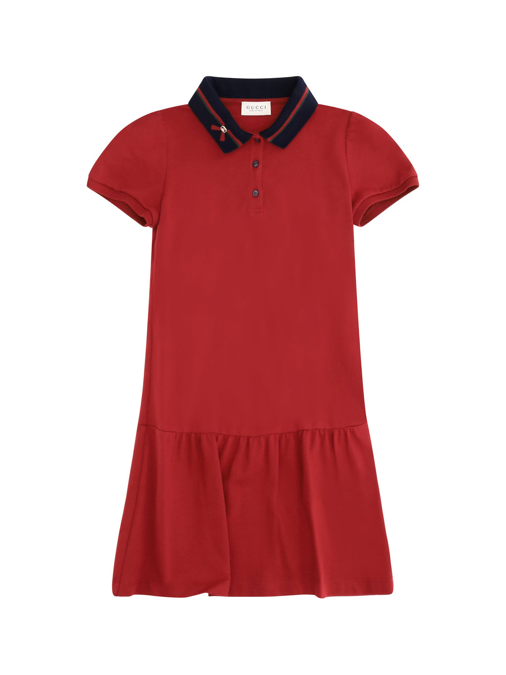 Gucci Cotton Polo Dress — Red