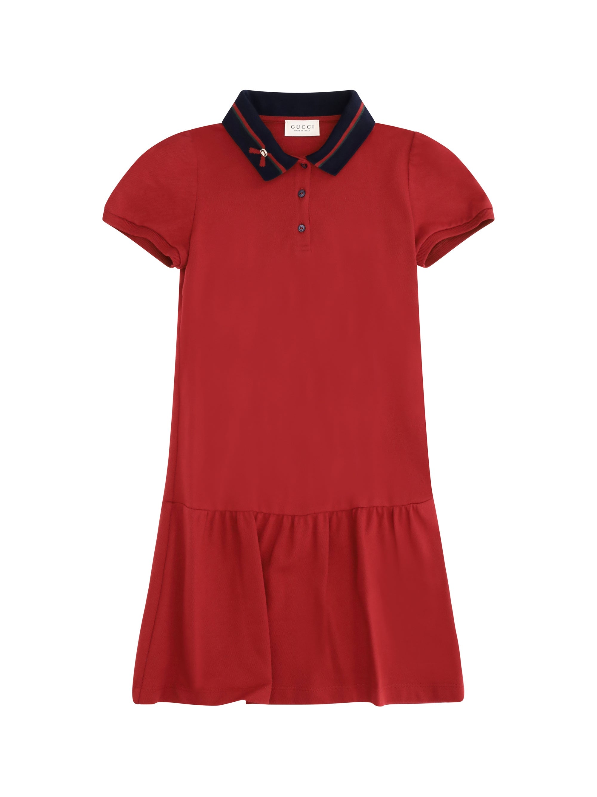 Gucci Cotton Polo Dress — Red