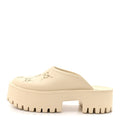 Rubber Monogram GG Go Through Platform Slide Clogs 38 Mystic White