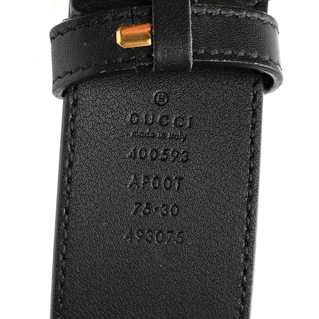 Calfskin Double G 40mm Belt 75 30 Black