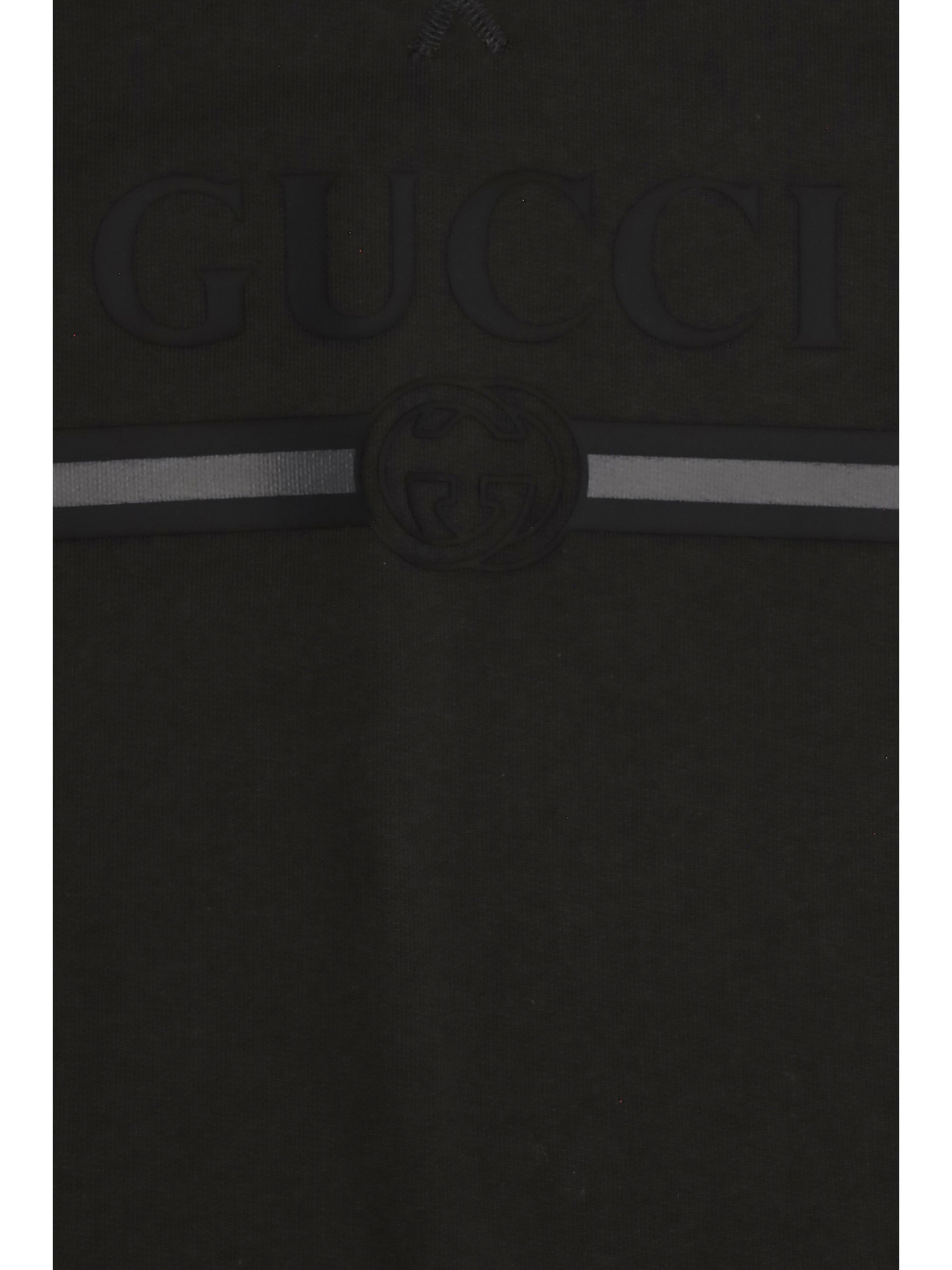 Gucci Cotton Logo Hoodie — Gray