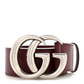 Moon Calfskin Nickel Double G 40mm Belt 75 30 Strong Red